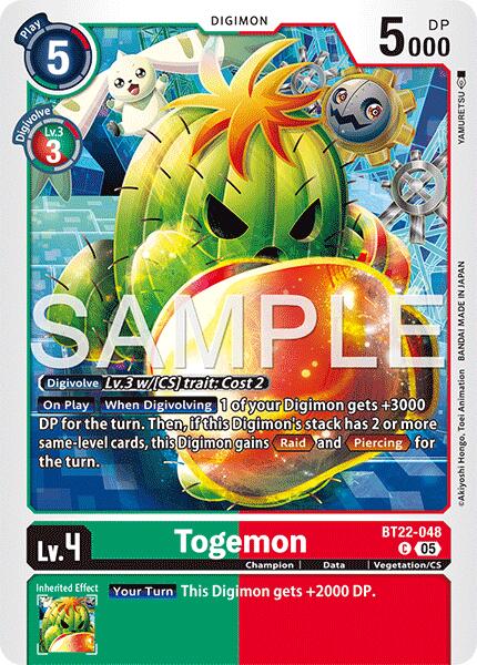 Togemon [BT22-048] [Cyber Eden] | Enigma On Main