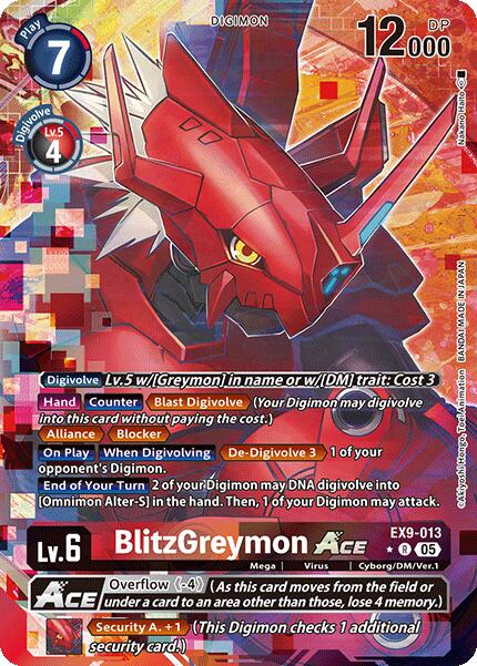 BlitzGreymon ACE [EX9-013] (Alternate Art) [Versus Monsters] | Enigma On Main