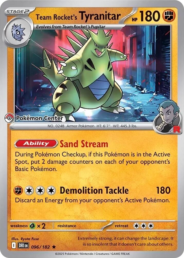 Team Rocket's Tyranitar (096/182) (Pokemon Center Exclusive) [Miscellaneous Cards] | Enigma On Main