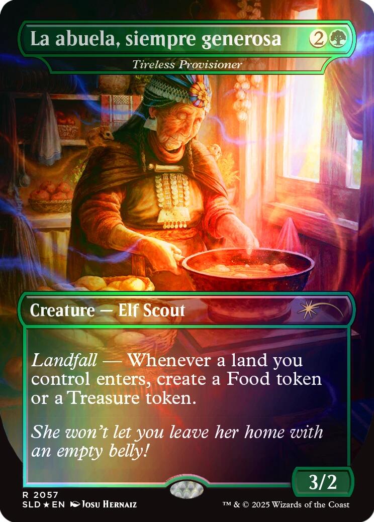La abuela, siempre generosa - Tireless Provisioner (Rainbow Foil) [Secret Lair Drop Series] | Enigma On Main