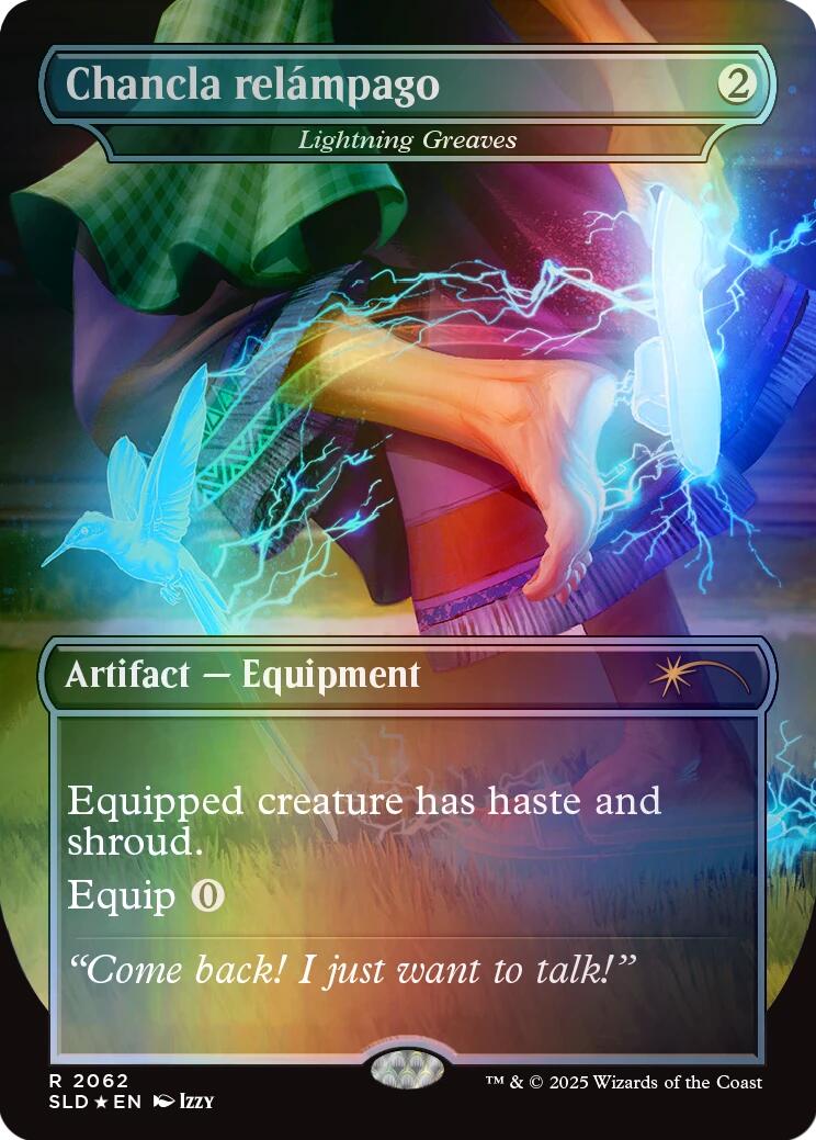 Chancla relampago - Lightning Greaves (Rainbow Foil) [Secret Lair Drop Series] | Enigma On Main