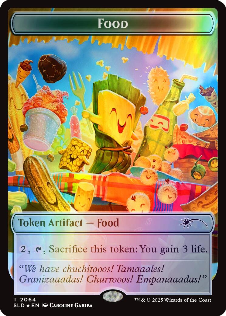 Food Token (2064) (Rainbow Foil) [Secret Lair Drop Series] | Enigma On Main