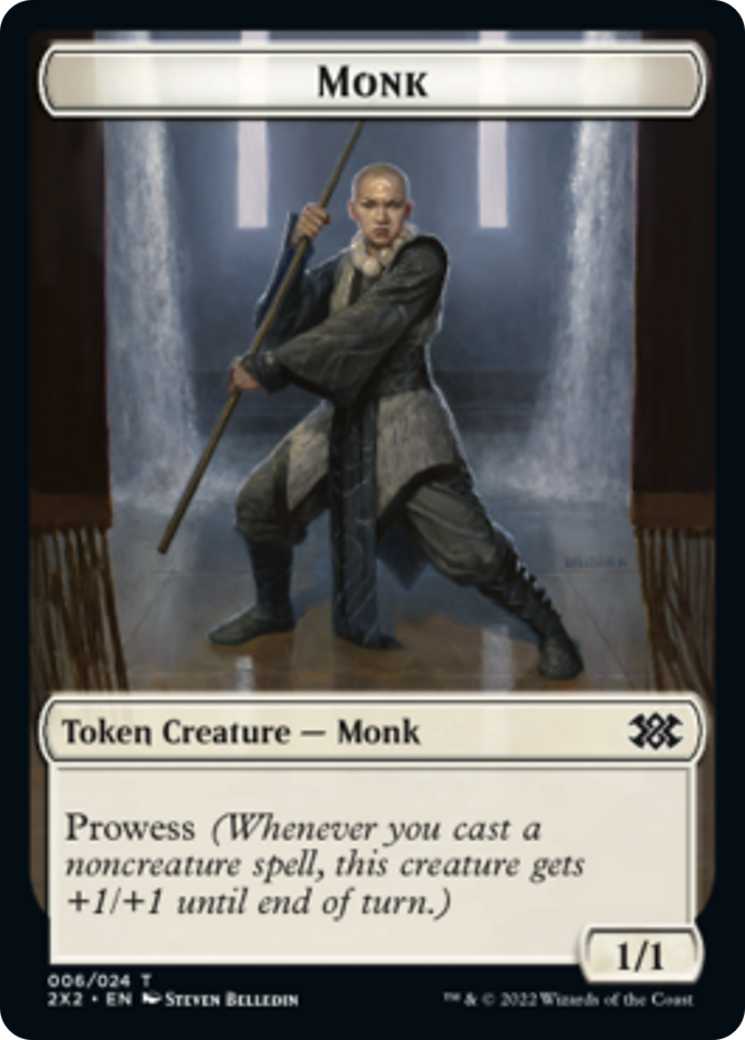 Spider // Monk Double-Sided Token [Double Masters 2022 Tokens] | Enigma On Main