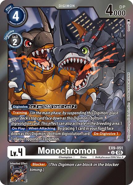 Monochromon [EX9-051] (Limited Foil) [Versus Monsters] | Enigma On Main