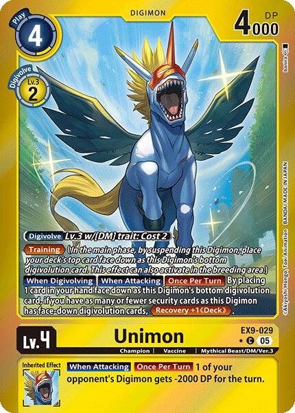 Unimon [EX9-029] (Limited Foil) [Versus Monsters] | Enigma On Main