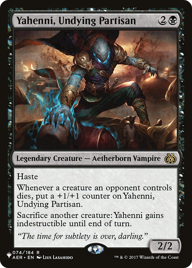 Yahenni, Undying Partisan [The List] | Enigma On Main