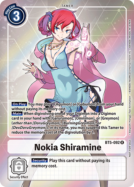 Nokia Shiramine [BT5-092] (Buy-A-Box Promo) [Battle of Omni Promos] | Enigma On Main