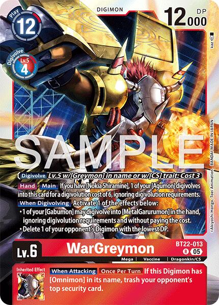WarGreymon [BT22-013] [Cyber Eden] | Enigma On Main