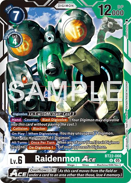 Raidenmon ACE [BT22-066] [Cyber Eden] | Enigma On Main