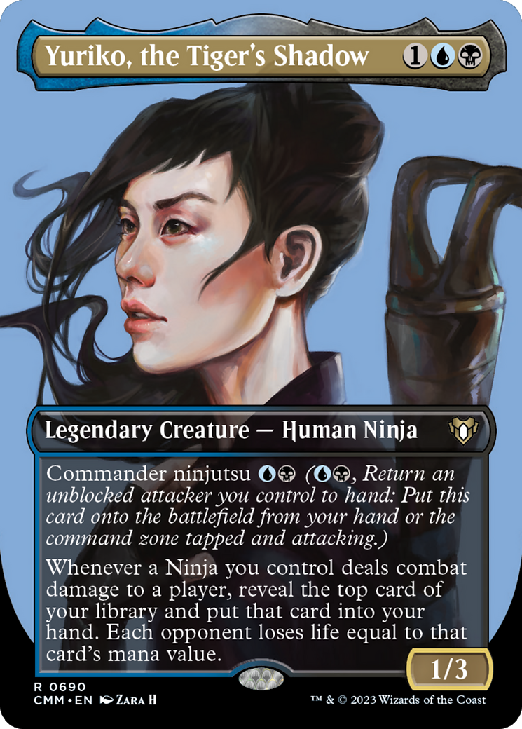 Yuriko, the Tiger's Shadow (Borderless Profile) [Commander Masters] | Enigma On Main