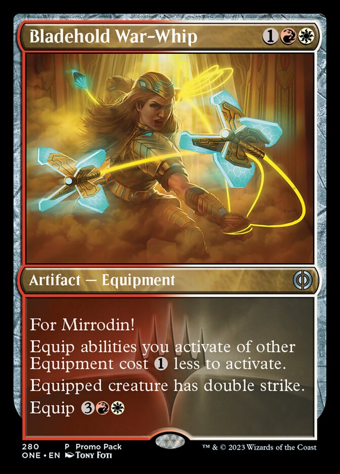 Bladehold War-Whip (Promo Pack) [Phyrexia: All Will Be One Promos] | Enigma On Main