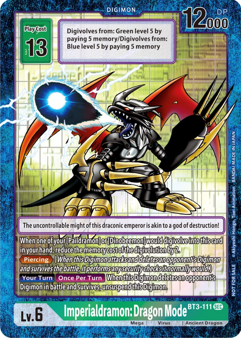 Imperialdramon: Dragon Mode [BT3-111] (Alternate Art) [Draconic Roar] | Enigma On Main