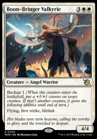 Boon-Bringer Valkyrie (Promo Pack) [March of the Machine Promos] | Enigma On Main