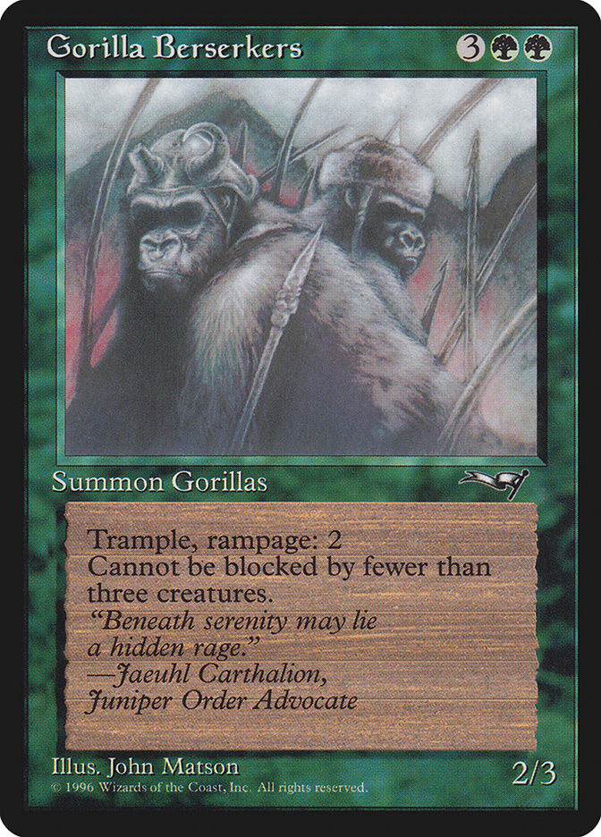 Gorilla Berserkers (Mouths Closed) [Alliances] | Enigma On Main
