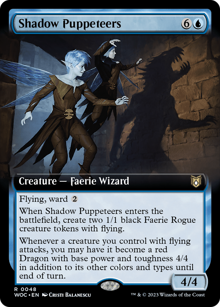 Shadow Puppeteers (Extended Art) [Wilds of Eldraine Commander] | Enigma On Main