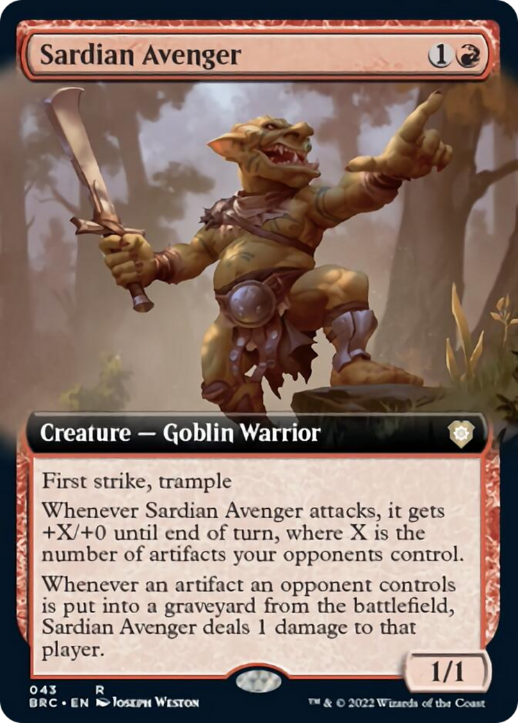 Sardian Avenger (Extended Art) [The Brothers' War Commander] | Enigma On Main