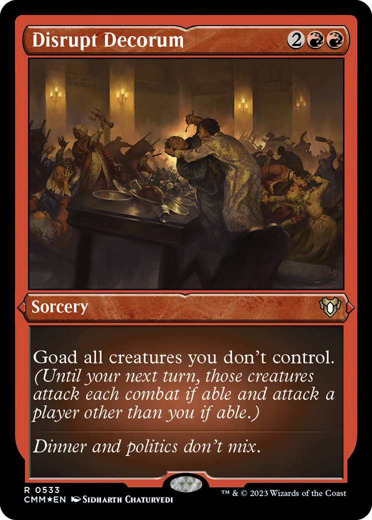 Disrupt Decorum (Foil Etched) [Commander Masters] | Enigma On Main
