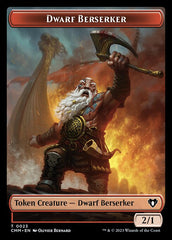 Human Soldier // Dwarf Berserker Double-Sided Token [Commander Masters Tokens] | Enigma On Main