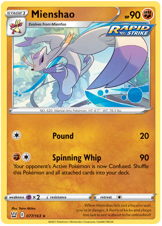 Mienshao (077/163) [Sword & Shield: Battle Styles] | Enigma On Main