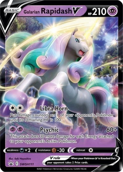 Galarian Rapidash V (SWSH111) (Jumbo Card) [Sword & Shield: Black Star Promos] | Enigma On Main