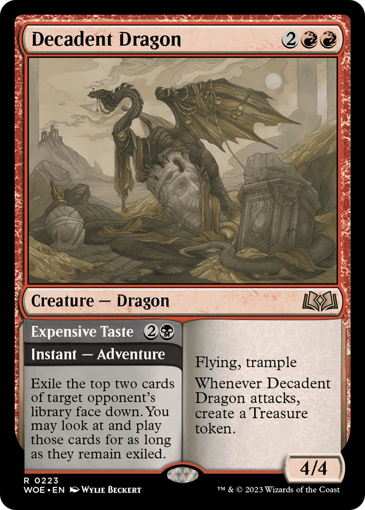 Decadent Dragon // Expensive Taste [Wilds of Eldraine] | Enigma On Main