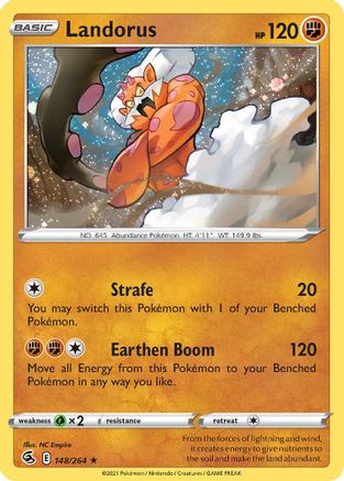 Landorus (148/264) (Cosmos Holo) [Sword & Shield: Fusion Strike] | Enigma On Main