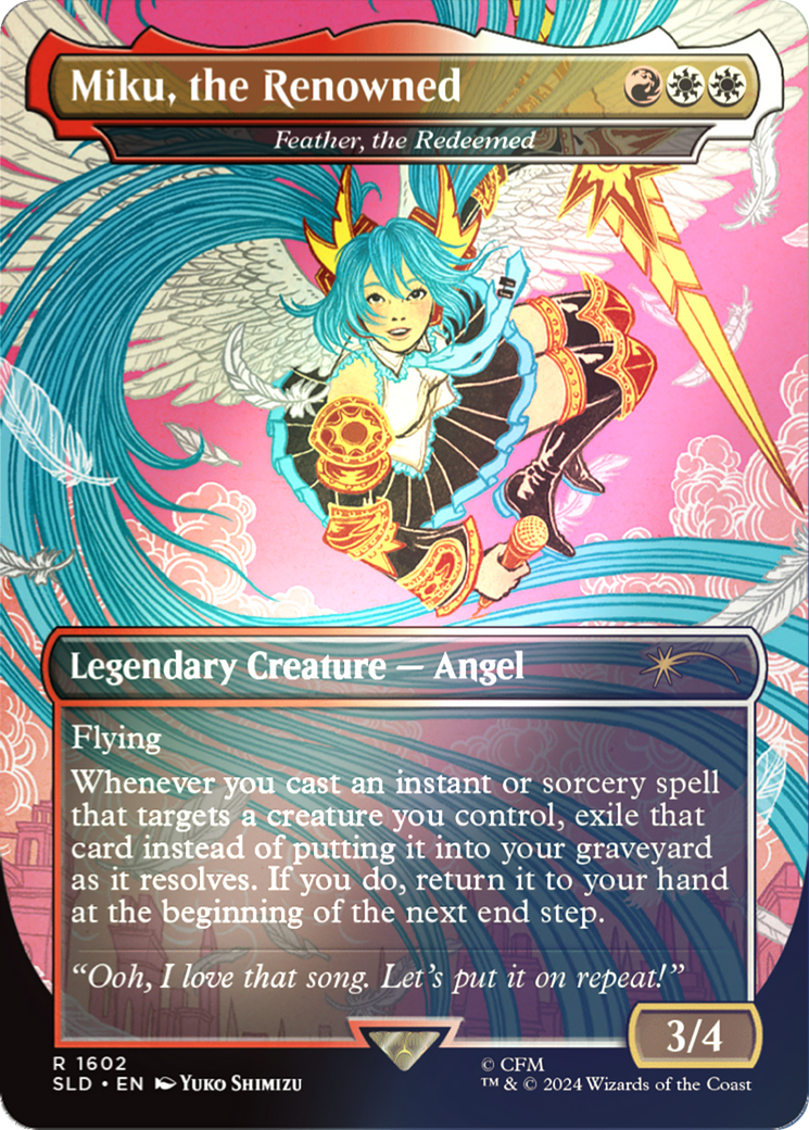 Miku, the Renowned - Feather, the Redeemed (Rainbow Foil) [Secret Lair Drop Series] | Enigma On Main