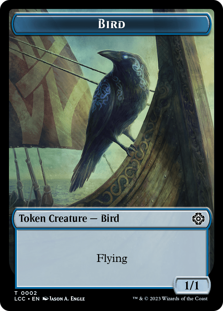 Bird // Merfolk (0003) Double-Sided Token [The Lost Caverns of Ixalan Commander Tokens] | Enigma On Main