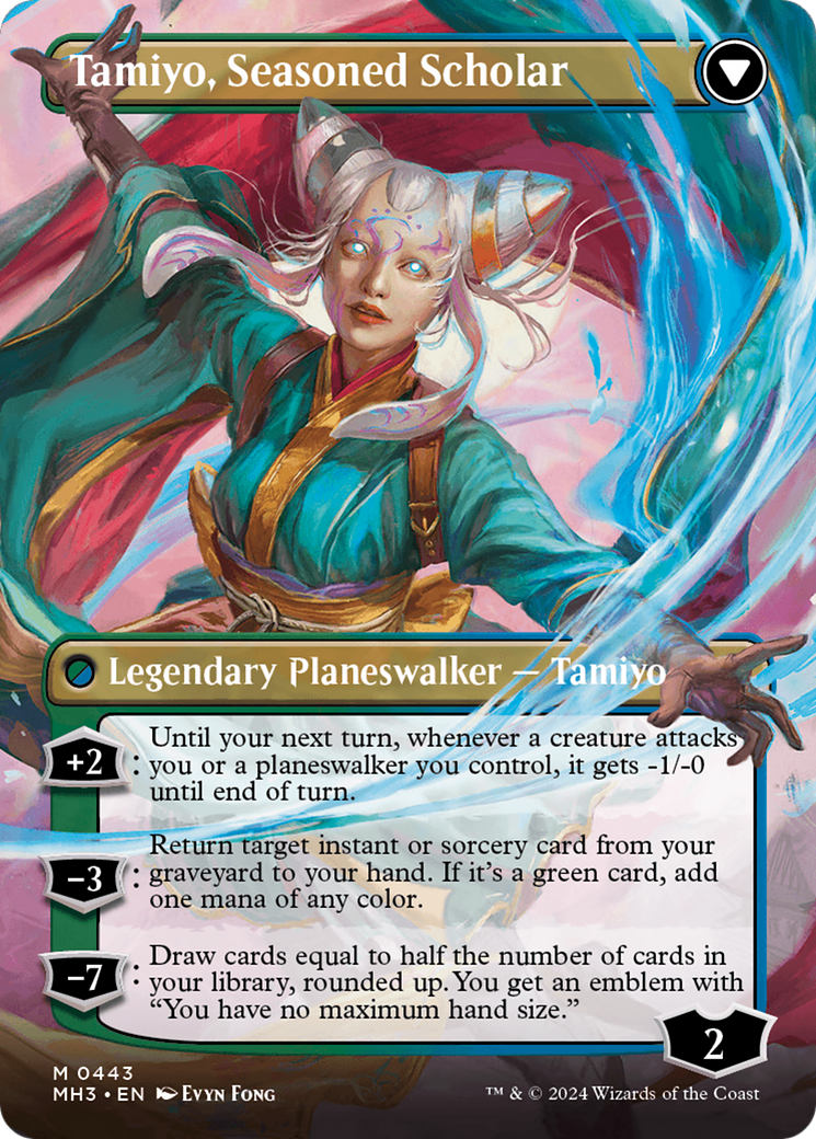 Tamiyo, Inquisitive Student // Tamiyo, Seasoned Scholar (Borderless) [Modern Horizons 3] | Enigma On Main