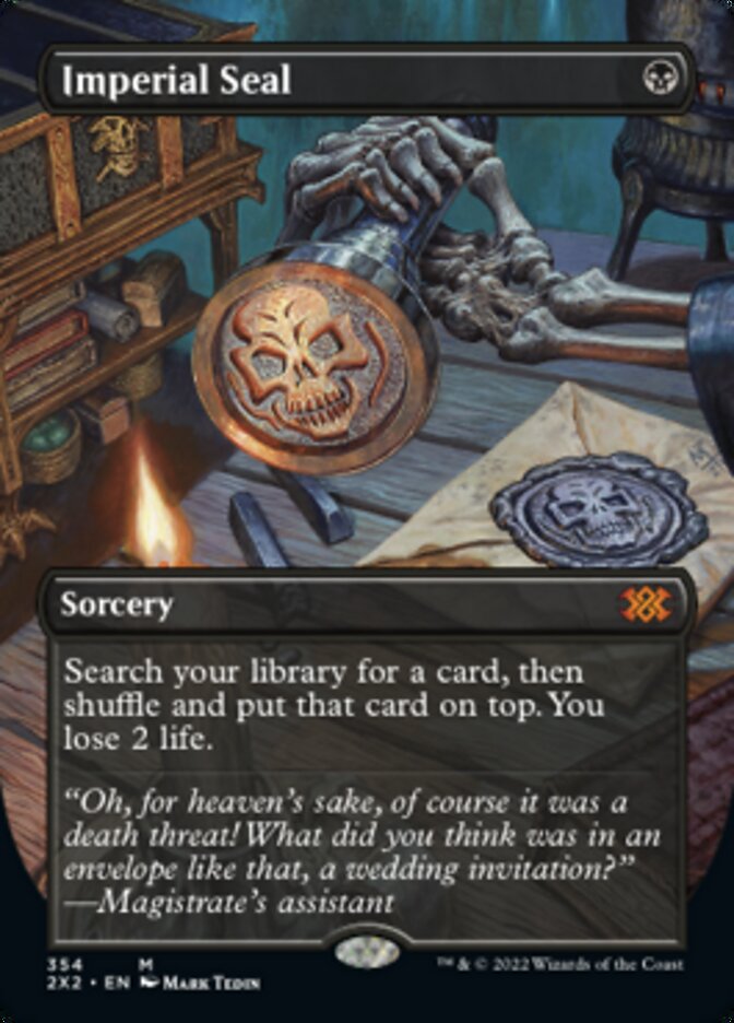 Imperial Seal (Borderless Alternate Art) [Double Masters 2022] | Enigma On Main