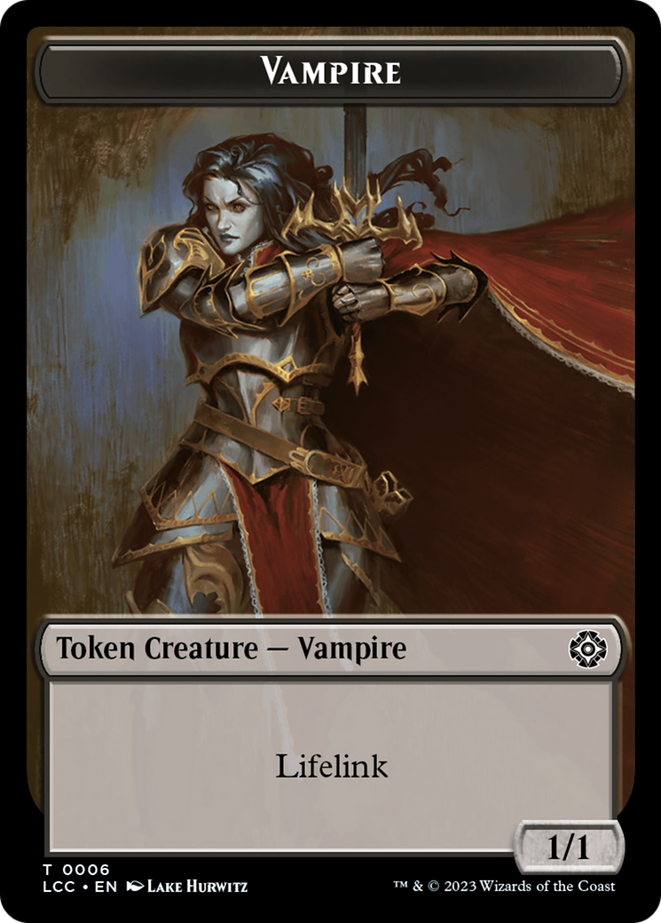 Vampire (0006) // Vampire Demon Double-Sided Token [The Lost Caverns of Ixalan Commander Tokens] | Enigma On Main