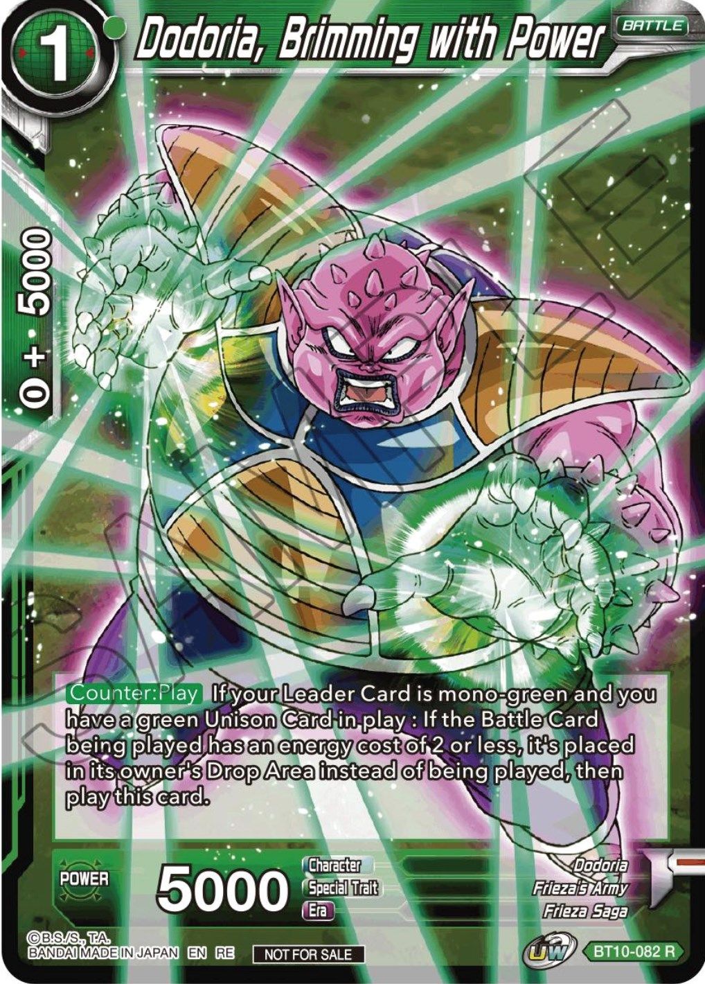 Dodoria, Brimming with Power (Championship Selection Pack 2023 Vol.1) (BT10-082) [Tournament Promotion Cards] | Enigma On Main