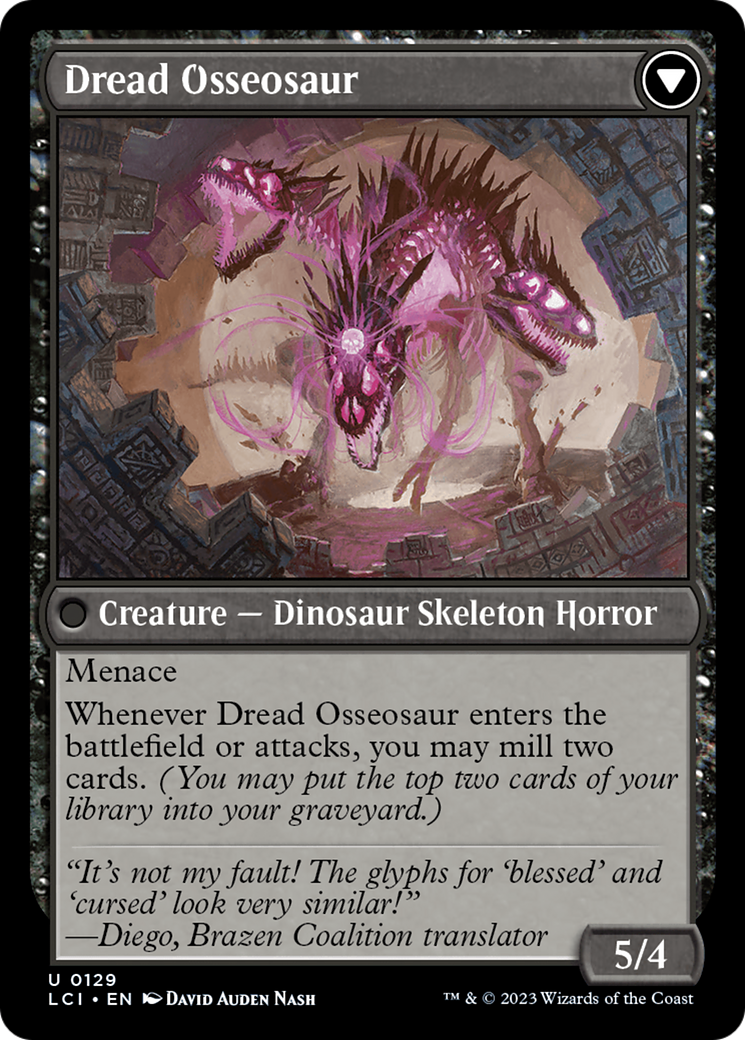 Visage of Dread // Dread Osseosaur [The Lost Caverns of Ixalan] | Enigma On Main