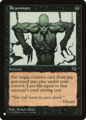 Reanimate [The List Reprints] | Enigma On Main