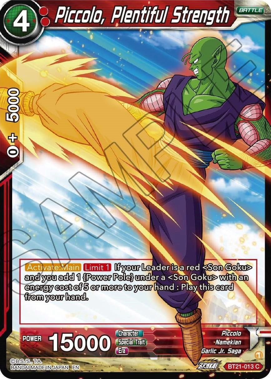 Piccolo, Plentiful Strength (BT21-013) [Wild Resurgence] | Enigma On Main