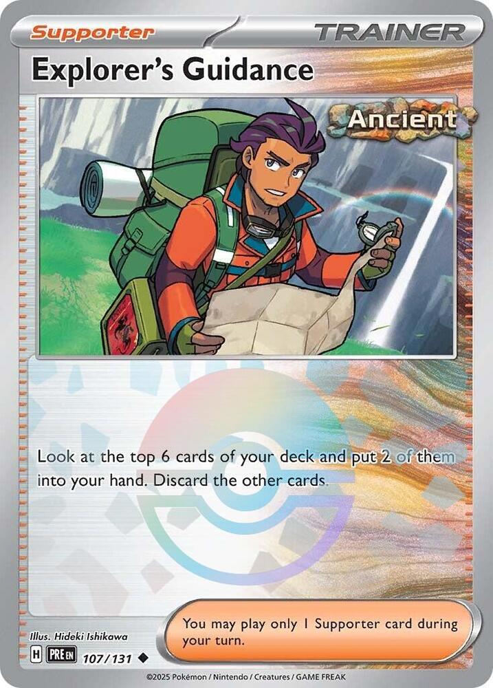 Explorer's Guidance (107/131) (Poke Ball Pattern) [Scarlet & Violet: Prismatic Evolutions] | Enigma On Main