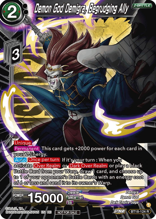 Demon God Demigra, Begrudging Ally (Championship 2022) (BT18-124) [Promotion Cards] | Enigma On Main