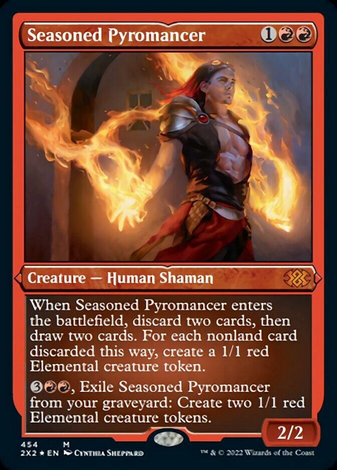 Seasoned Pyromancer (Foil Etched) [Double Masters 2022] | Enigma On Main