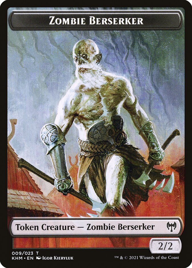 Treasure // Zombie Berserker Double-Sided Token [Kaldheim Tokens] | Enigma On Main