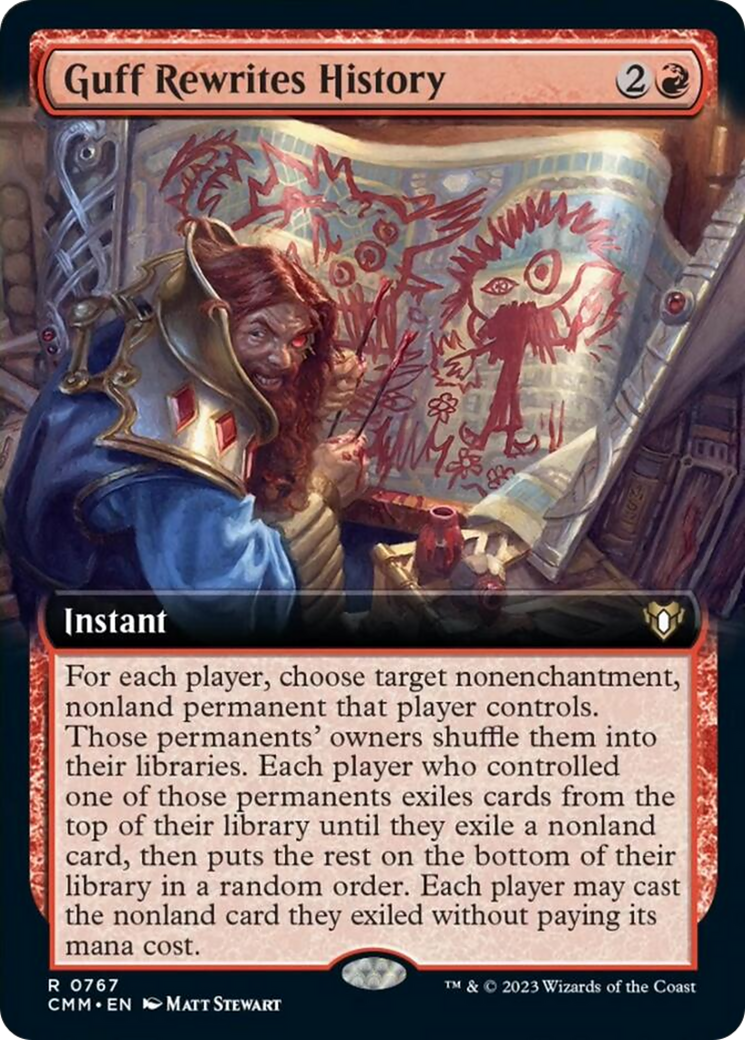 Guff Rewrites History (Extended Art) [Commander Masters] | Enigma On Main