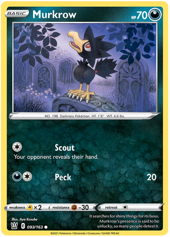 Murkrow (093/163) [Sword & Shield: Battle Styles] | Enigma On Main