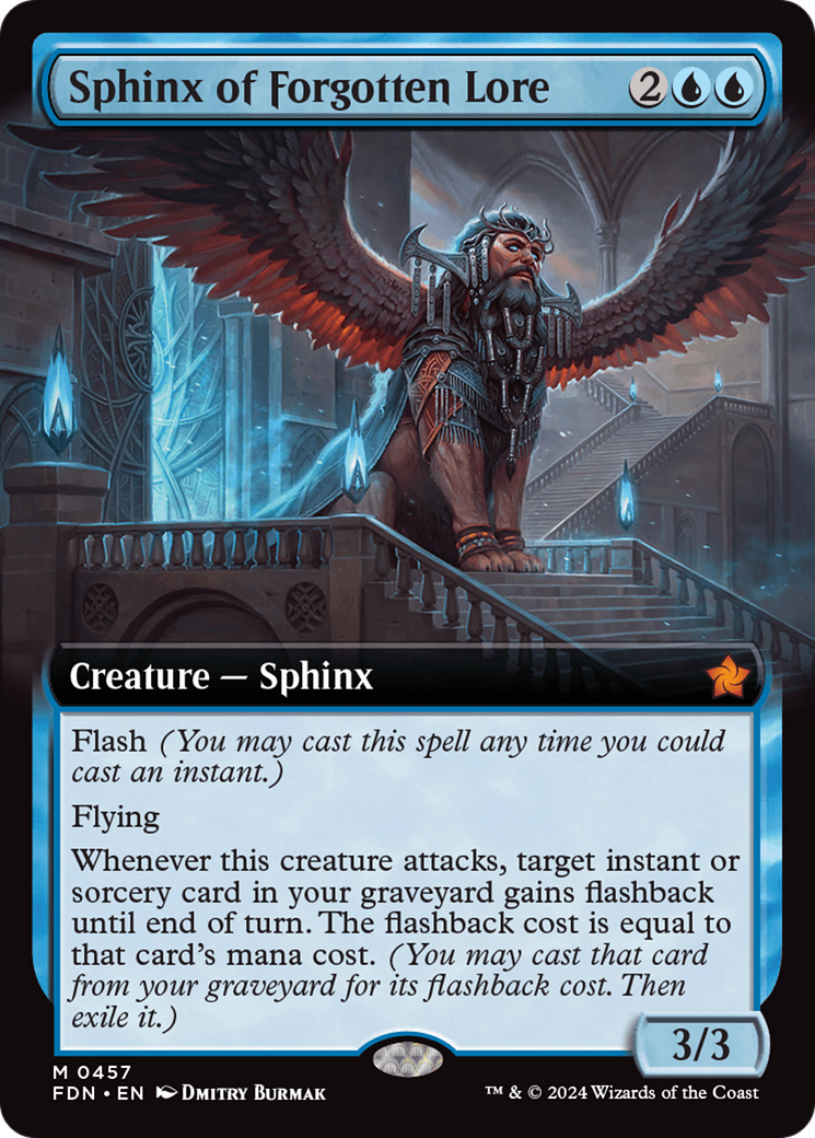 Sphinx of Forgotten Lore (Extended Art) [Foundations] | Enigma On Main