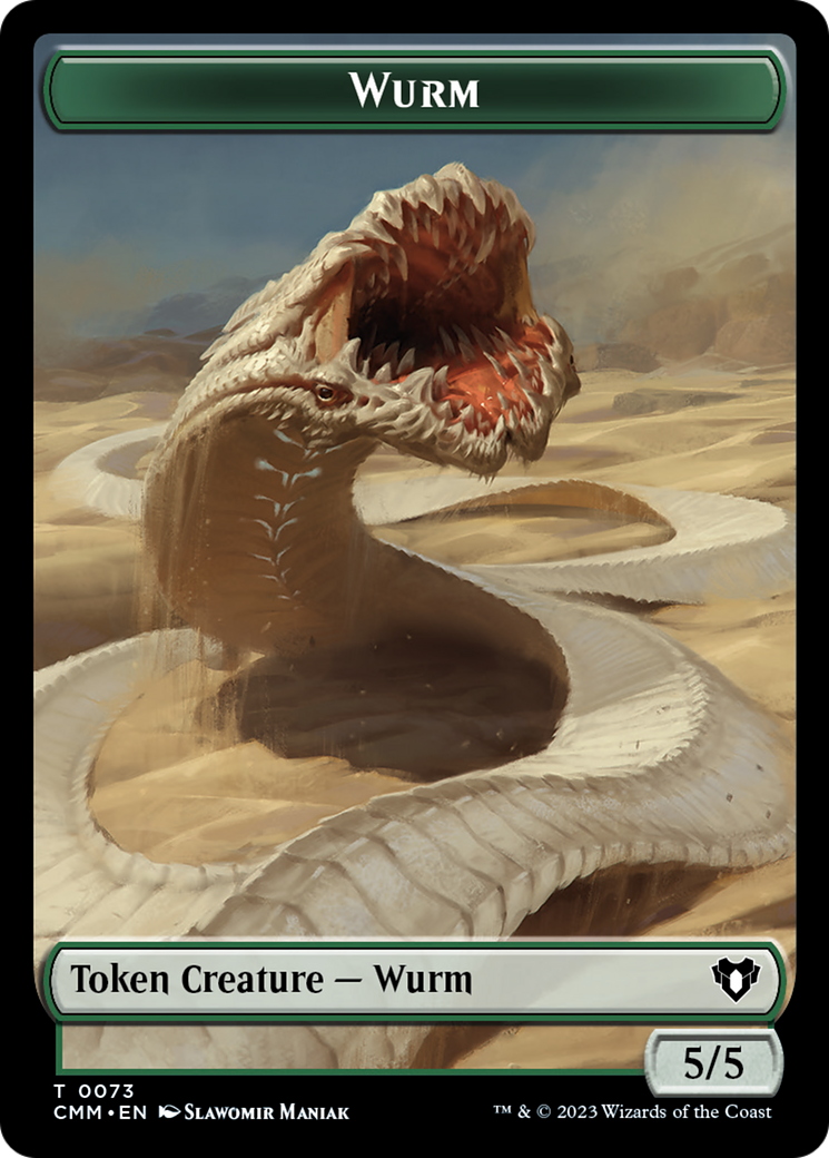 Wurm // Spider Double-Sided Token [Commander Masters Tokens] | Enigma On Main