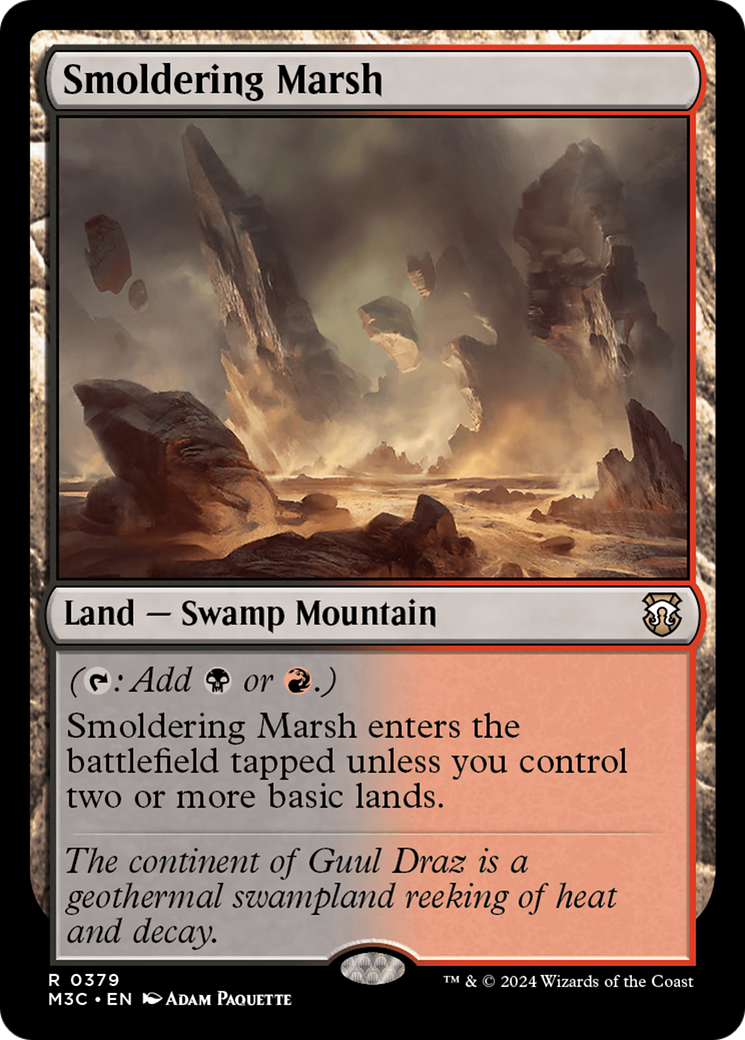 Smoldering Marsh (Ripple Foil) [Modern Horizons 3 Commander] | Enigma On Main