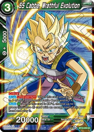 SS Cabba, Wrathful Evolution (BT16-059) [Realm of the Gods] | Enigma On Main