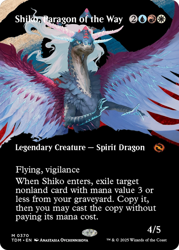 Shiko, Paragon of the Way (Borderless) [Tarkir: Dragonstorm] | Enigma On Main