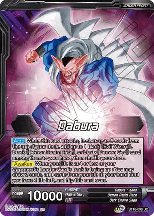 Dabura // Demon God Dabura, Diabolical Awakening (BT16-098) [Realm of the Gods] | Enigma On Main