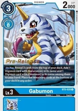 Gabumon [BT5-020] [Battle of Omni Pre-Release Promos] | Enigma On Main