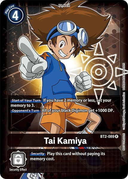 Tai Kamiya [BT2-089] (Official Tournament Pack Vol.3) [Release Special Booster Promos] | Enigma On Main