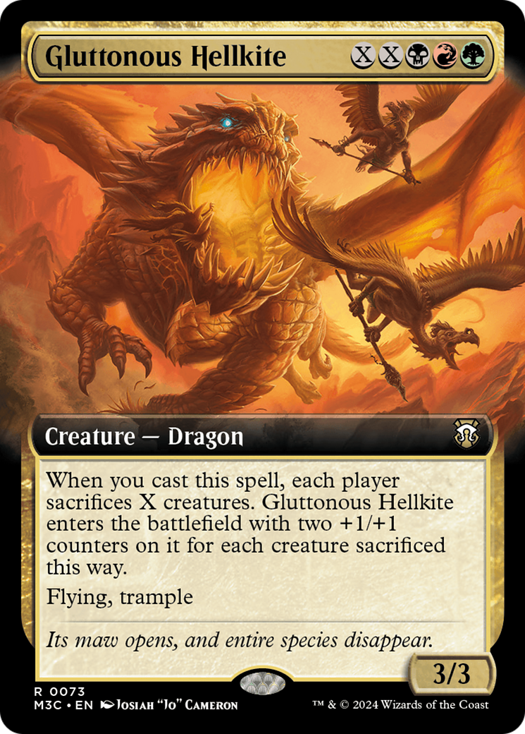 Gluttonous Hellkite (Extended Art) [Modern Horizons 3 Commander] | Enigma On Main